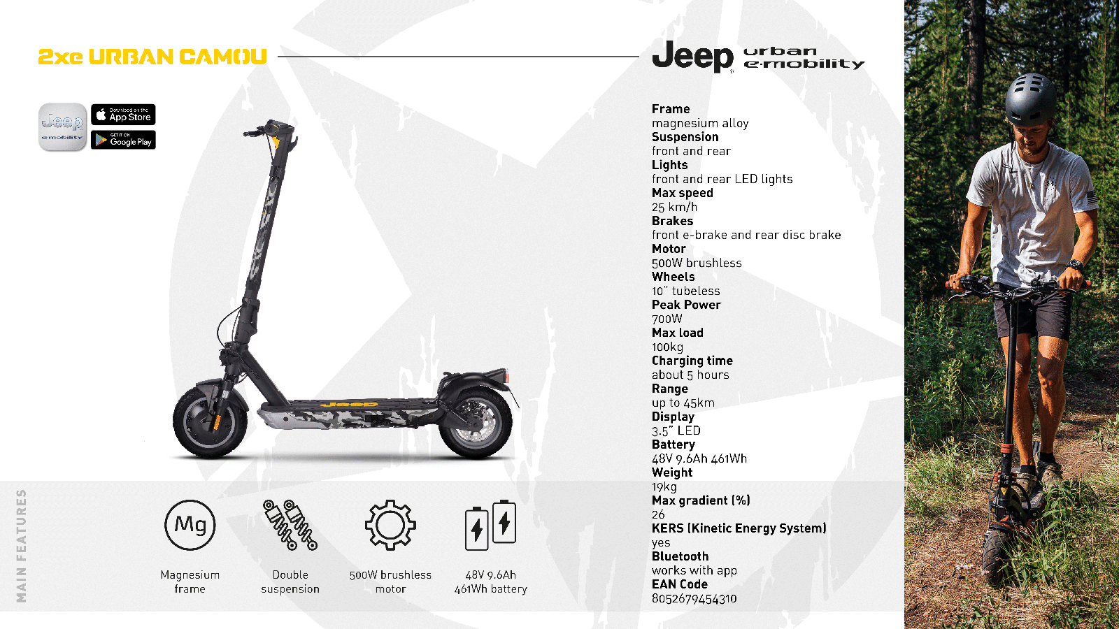 Jeep 2xe Urban Camou - Monopattino Expert - L'unico con centri di assistenza in tutta Italia